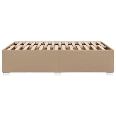 Bedframe zonder matras 120x190 cm kunstleer cappuccinokleurig