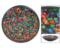 Kom Mozaïek Driehoeken Multicolor Small - thumbnail