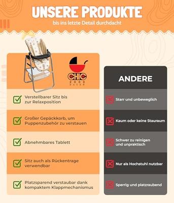 Moderne poppenstoel - Beertjes Beige