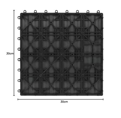 Terrastegels diep relif 30x30 cm 1 m HKC grijs 11 st - thumbnail