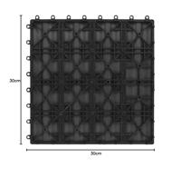 Terrastegels diep relif 30x30 cm 1 m HKC grijs 11 st - thumbnail