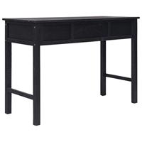 Wandtafel 110x45x76 cm hout zwart - thumbnail