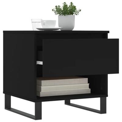 Salontafel 50x46x50 cm bewerkt hout zwart