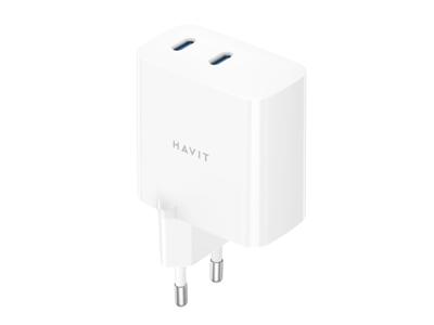 Havit UC45 EU - GaN 45 W reislader met dubbele poort, zwart - thumbnail