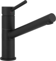 Job Tomani keukenmengkraan eengreeps incl. aansluitslangen en filterstopkranen mat zwart - thumbnail