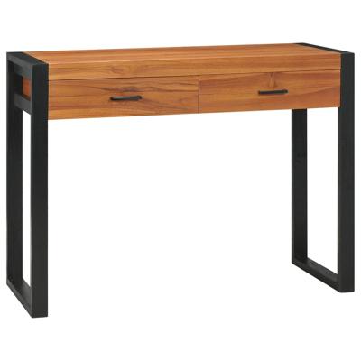 vidaXL Bureau met 2 lades 100x40x75 cm teakhout