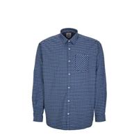 s.Oliver geruit regular fit overhemd lichtblauw - thumbnail