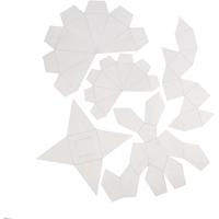 Creativ Company Gietvormen, geometrische vormen, h: 6-13 cm, transparant, 5 stuk/ 1 doos - thumbnail