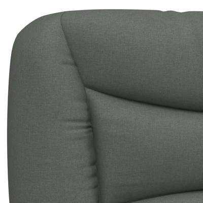 Bed met matras stof donkergrijs 120x200 cm