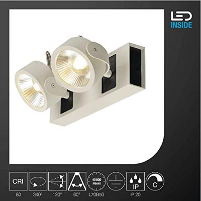 SLV 1000130 LED-plafondlamp 31 W Wijnrood, Zwart