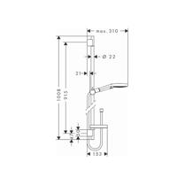 Hansgrohe Raindance select glijstangset 90cm met handdouche chroom 26631000 - thumbnail