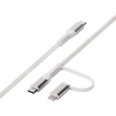 Vivanco 64216 USB cable 1.2 m USB C USB C/Lightning White