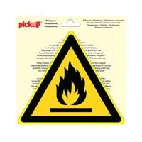 Sticker Ontvlambare stoffen - 200 mm driehoek. - thumbnail