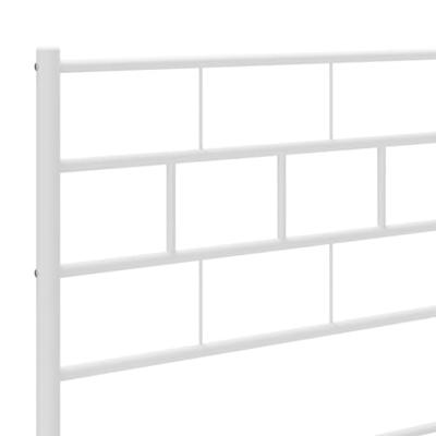 Bedframe met hoofd- en voeteneinde metaal wit 120x200 cm - thumbnail