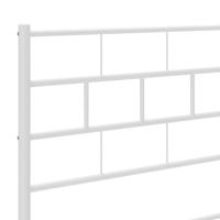 Bedframe met hoofd- en voeteneinde metaal wit 140x200 cm - thumbnail