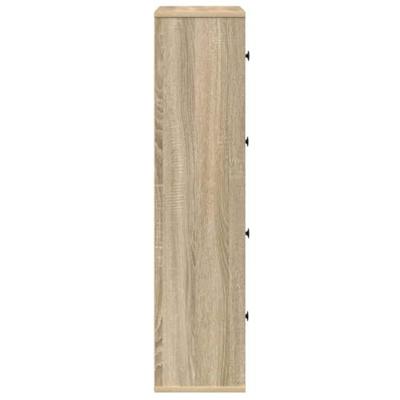 Boekenkast 60x24x101,5 cm bewerkt hout sonoma eikenkleurig