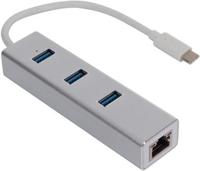 USB-C 3.1 hub 3x USB-A 3.0 + 1x 8P8C (RJ45) Velleman PCMP202 - thumbnail