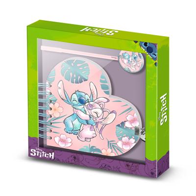 Lilo & Stitch Heart Diary & Pen Gift Set Hug Pink