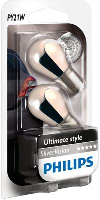 Philips kogellamp lamp 12/21 silver vision blister of 2