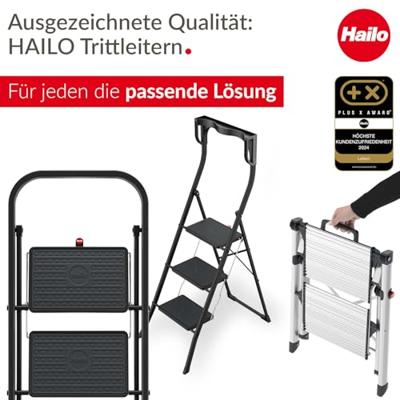 Hailo 4392-801 K60 StandardLine Inklapbare Trap 2 Treden Hailo 4392-801 K60 StandardLine Inklapbare Trap 2 Treden
