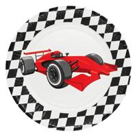 Boland Papieren bordjes racen, 8st. - thumbnail