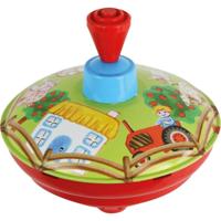 Bromtol van metaal met opdruk van een boerderij 13 cm doorsnee - thumbnail