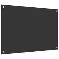 VidaXL Keuken spatscherm donkergrijs 90 x 60 cm gehard glas - thumbnail