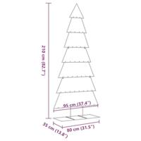 Kerstdecoratie kerstboom 210 cm metaal zwart - thumbnail