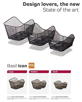 Basil icon m - fietsmand - achterop - zwart