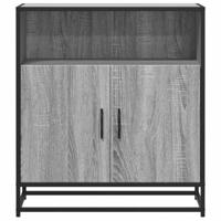 Dressoir 68x35x76 cm bewerkt hout grijs sonoma eikenkleurig - thumbnail