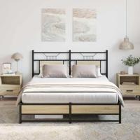 Bedframe zonder matras hout sonoma eikenkleurig 140x200 cm - thumbnail