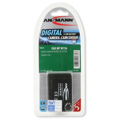 Ansmann Camera-accu Vervangt originele accu NP-W126 7.4 V 1000 mAh Ansmann Camera-accu Vervangt originele accu NP-W126 7.4 V 1000 mAh