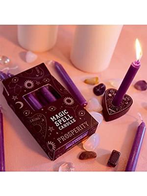 Magic Spell Kaarsen Welvaart (Paars - 12 stuks)