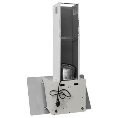 VidaXL Wandafzuigkap 60 cm staal en gehard glas wit