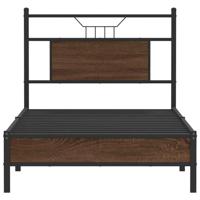 Bedframe zonder matras bewerkt hout bruin eikenkleur 75x190 cm - thumbnail