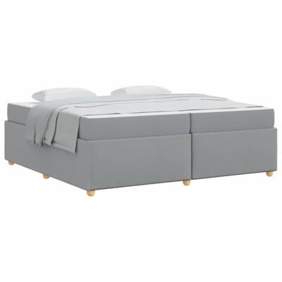Bedframe met matras Anders Lichtgrijs 200 x 200 cm Stof