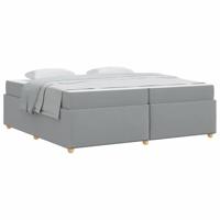 Bedframe met matras Anders Lichtgrijs 200 x 200 cm Stof - thumbnail