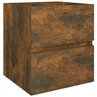 Wastafelkast 41x38,5x45 cm bewerkt hout gerookt eikenkleurig - thumbnail