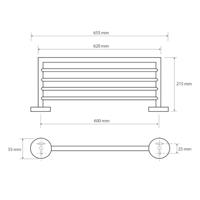 Handdoekhouder Sapho X-Round Hangend 65x5.5x21.5 cm Chroom Sapho - thumbnail