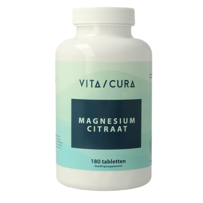 Vitacura Magnesium citraat 200 mg 180 Tabletten Vitacura Magnesium citraat 200 mg 180 Tabletten