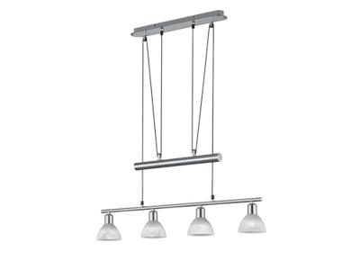 Trio Design hanglampLevisto 4-lichts nikkel - 371010407