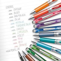 Gelschrijver pentel bl77 energel m lichtblauw | 12 stuks - thumbnail