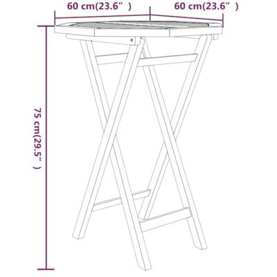 3-delige Tuinset massief teakhout