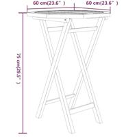3-delige Tuinset massief teakhout - thumbnail