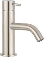 Wastafelkraan Qisani Flow Laag Geborsteld RVS - thumbnail