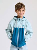Windjack colorblock voor jongens blauwgroen - thumbnail
