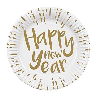 Set 6 Bordjes &apos;Happy New Year&apos; (23 cm) - thumbnail