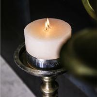 Alu Brass Candleholder high ribbed - thumbnail
