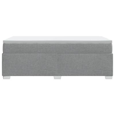Boxspring met matras stof lichtgrijs 140x190 cm