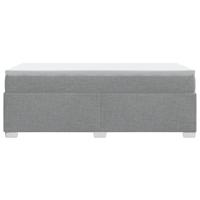 Boxspring met matras stof lichtgrijs 90x190 cm - thumbnail